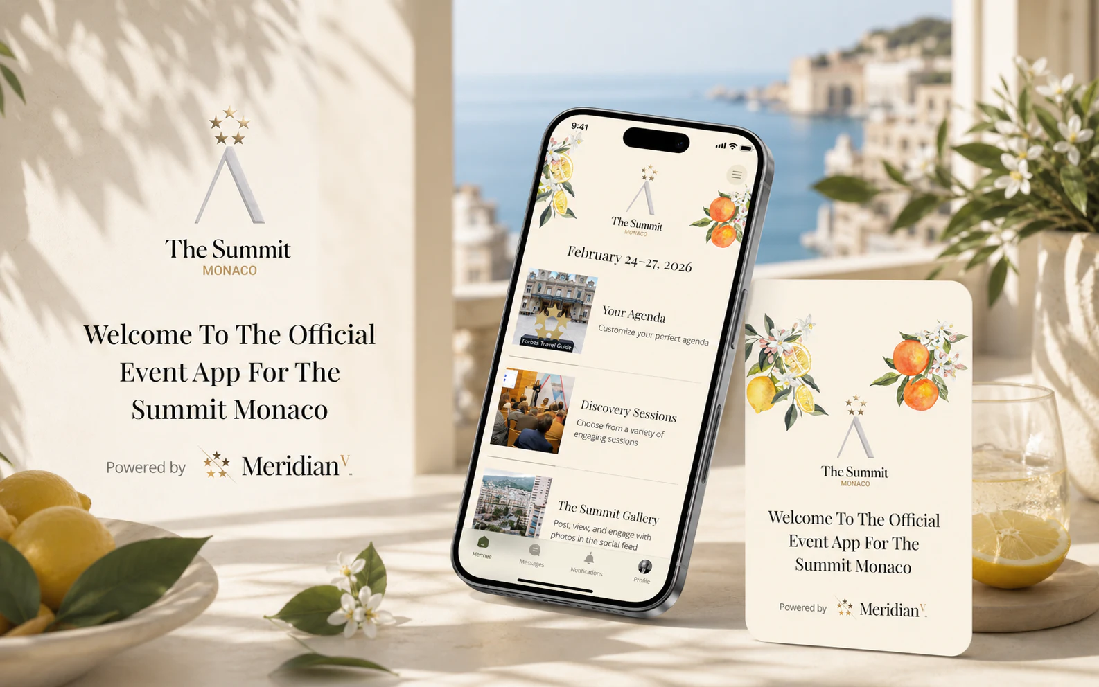 The Summit, Monaco advertising visual built from authentic product screens